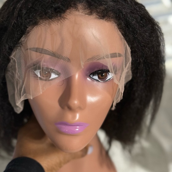 Kinky straight human hair wigs for